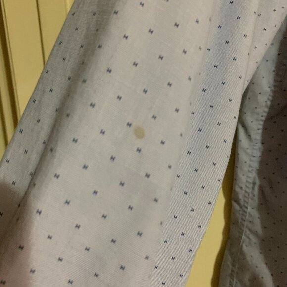 Tommy Hilfiger Blue Printed Button-Down Dress Shirt. Size 18/ 34-35 - Picture 6 of 8